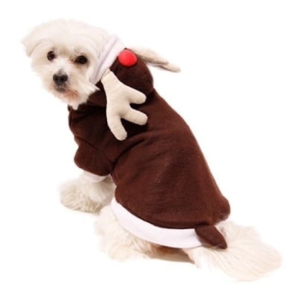 Reversible pet / dog Santa reindeer costume - Picture 2 of 7